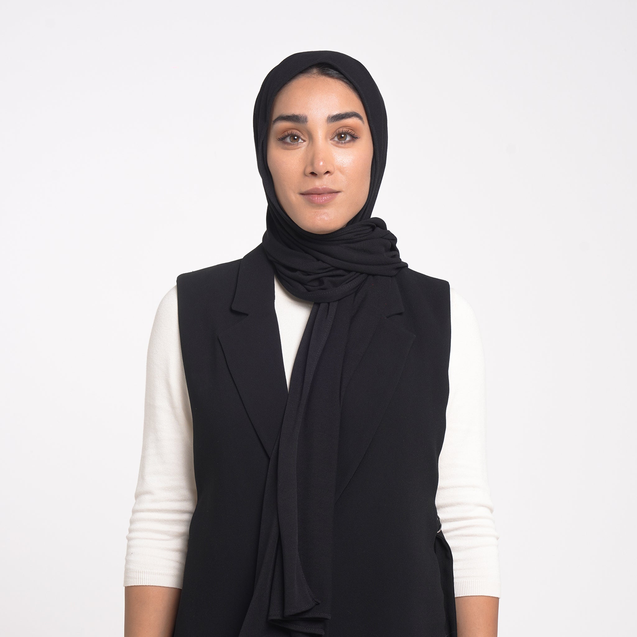 Turkish Cotton Hijab - Jet Black