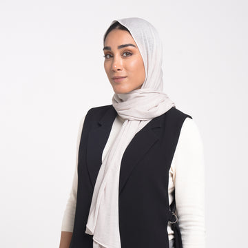 Turkish Cotton Hijab - Soft Pearl Blush
