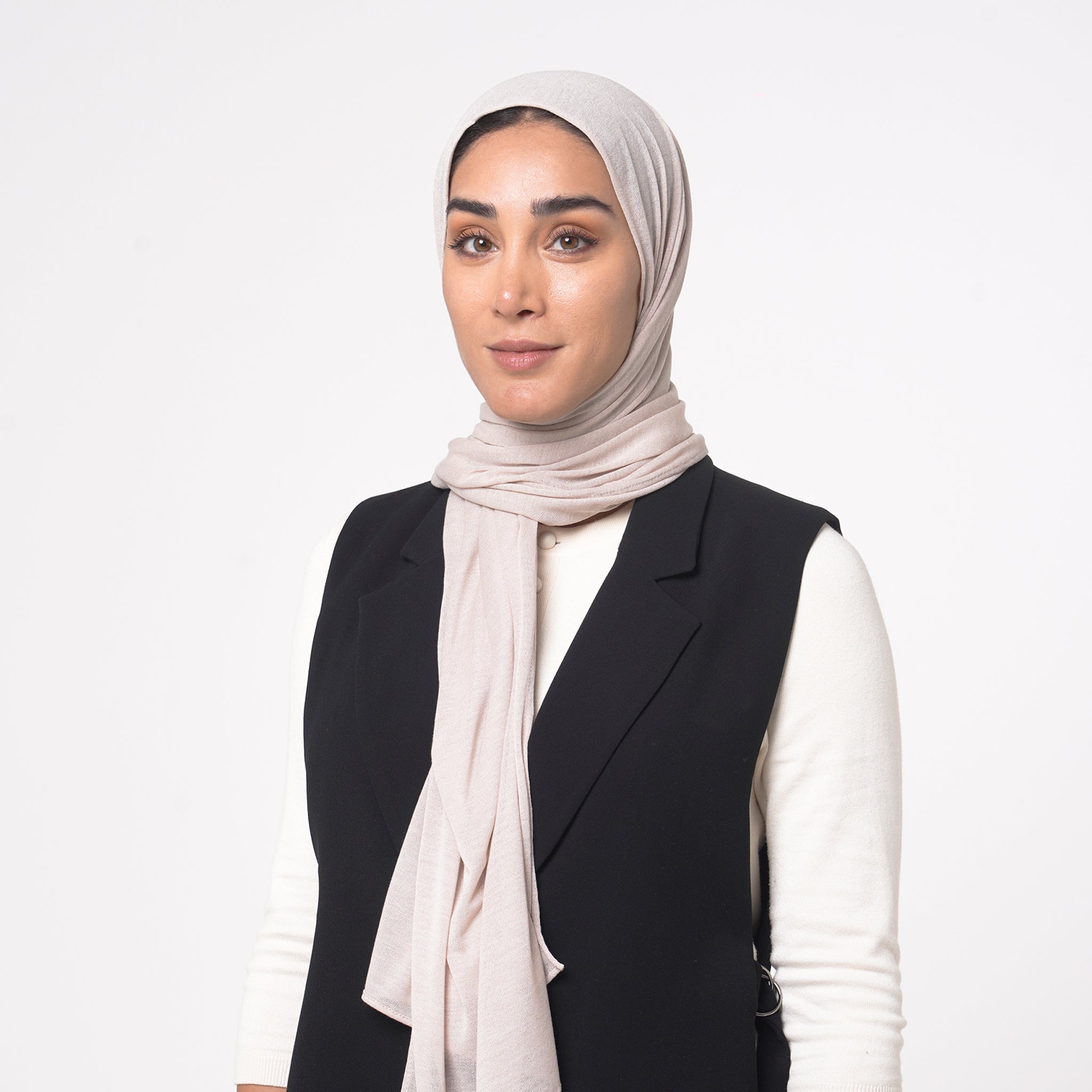 Turkish Cotton Hijab - Soft Nude Beige