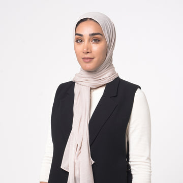 Turkish Cotton Hijab - Soft Nude Beige