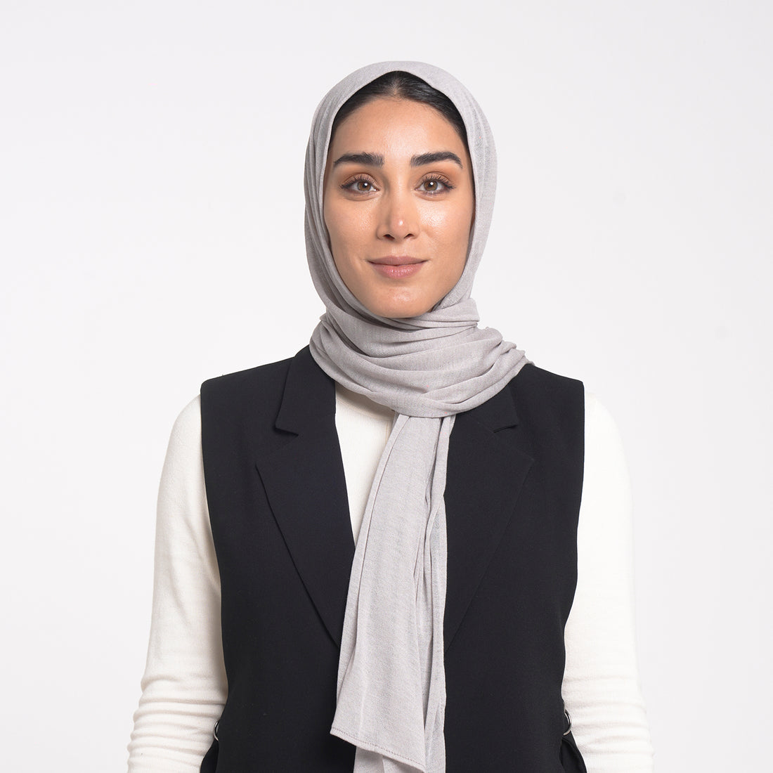 Turkish Cotton Hijab - Cool Stone Grey