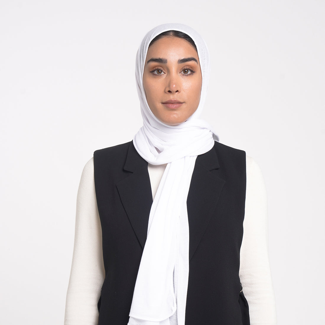 Turkish Cotton Hijab - Pure Soft White