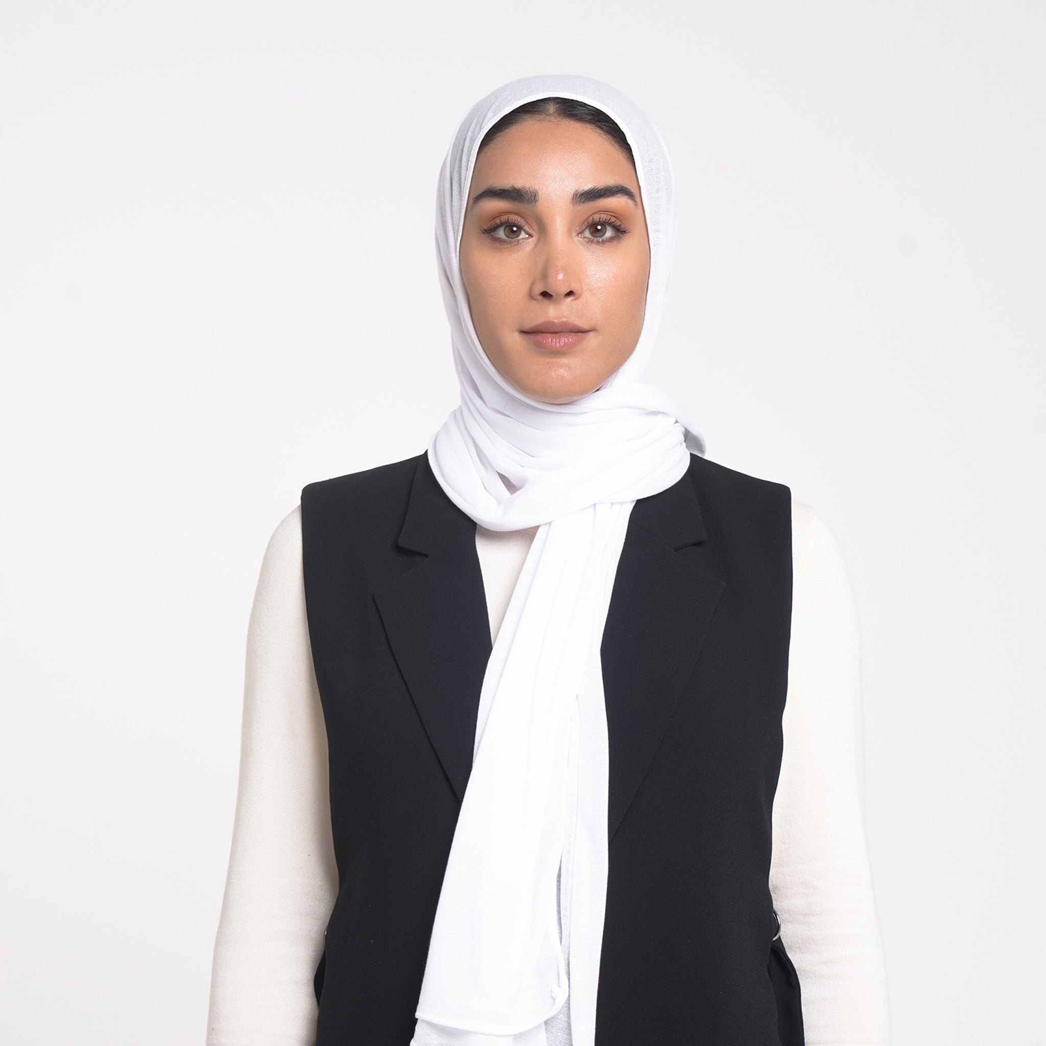 Turkish Cotton Hijab - Pure Soft White