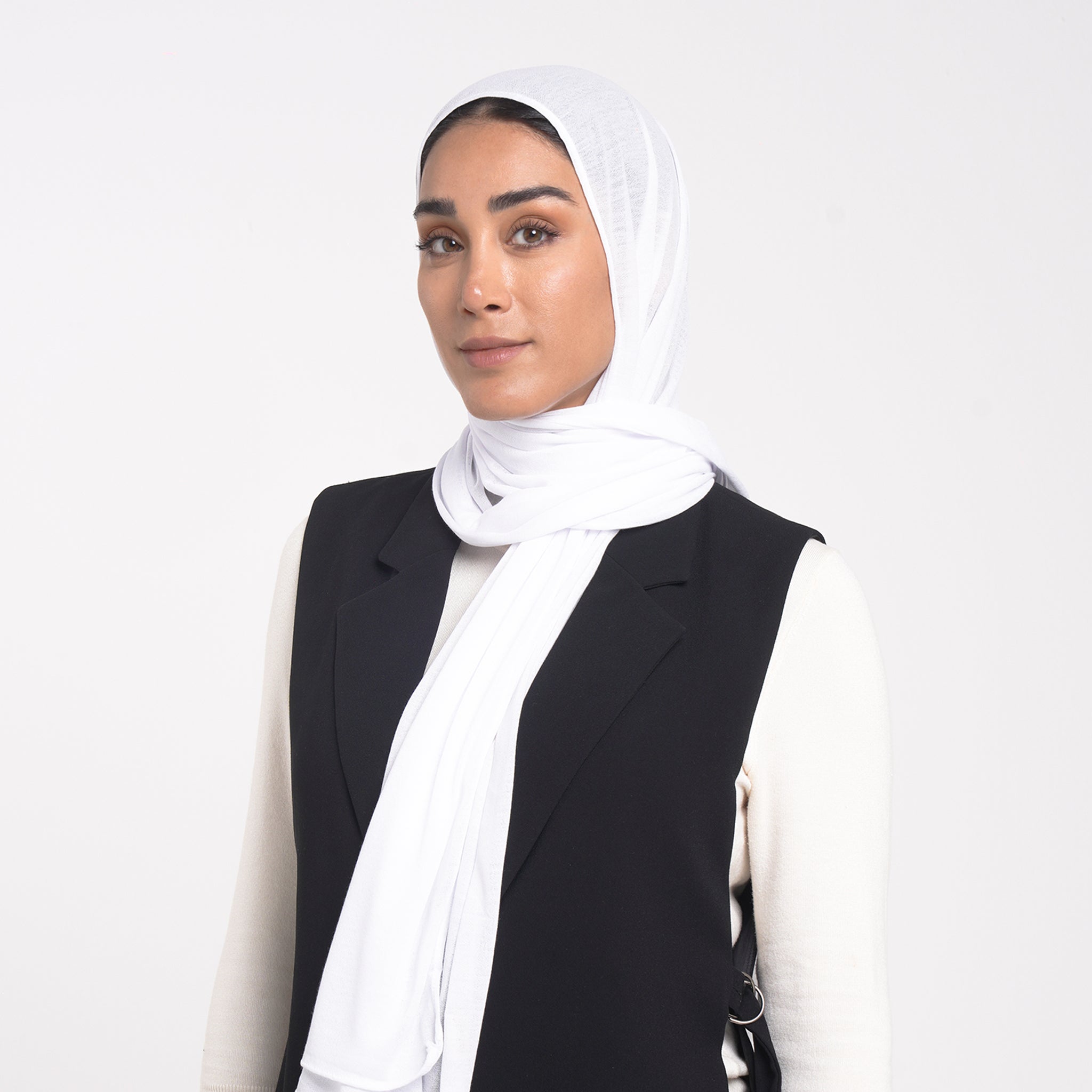 Turkish Cotton Hijab - Pure Soft White