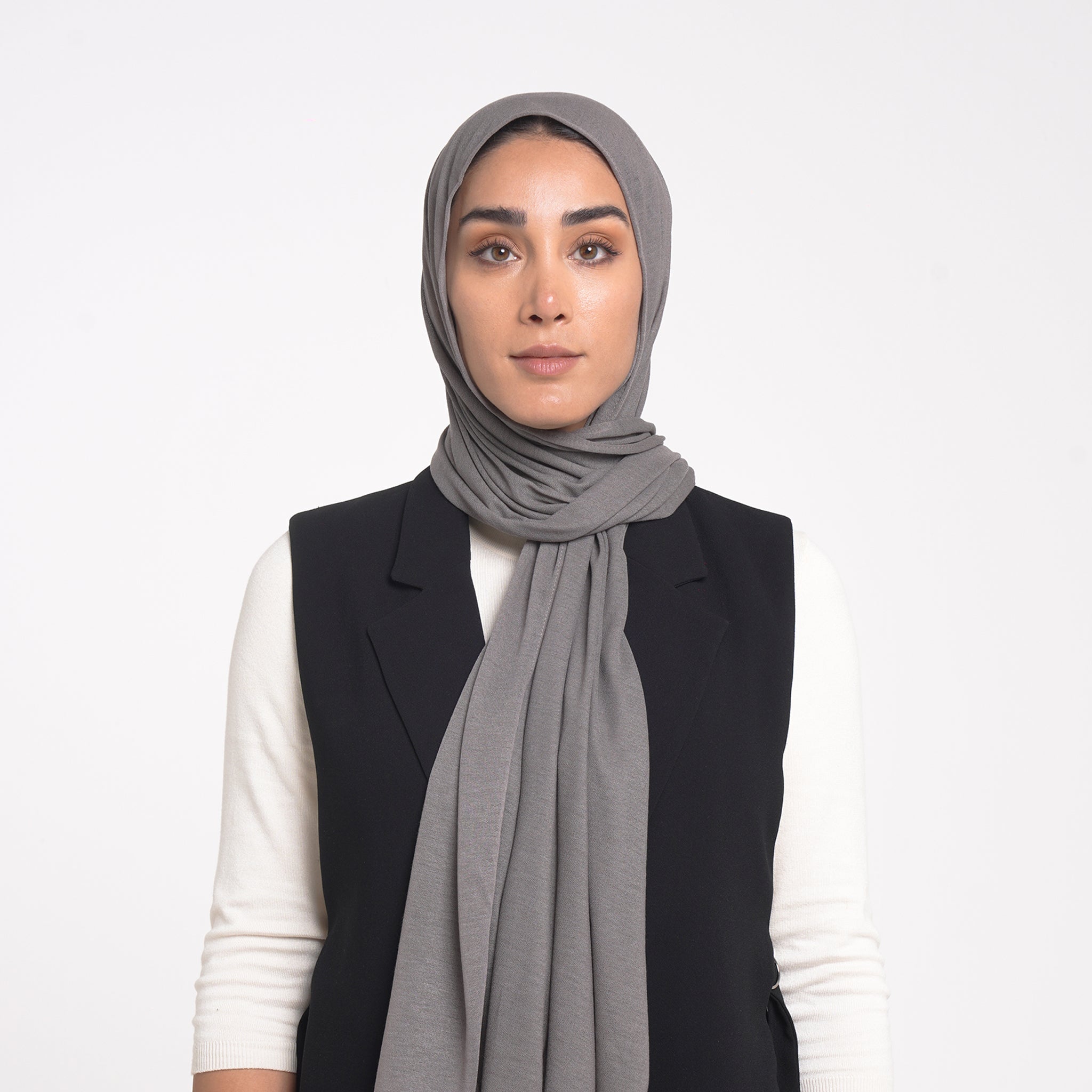 Turkish Cotton Hijab - Warm Taupe Grey