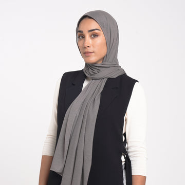 Turkish Cotton Hijab - Warm Taupe Grey
