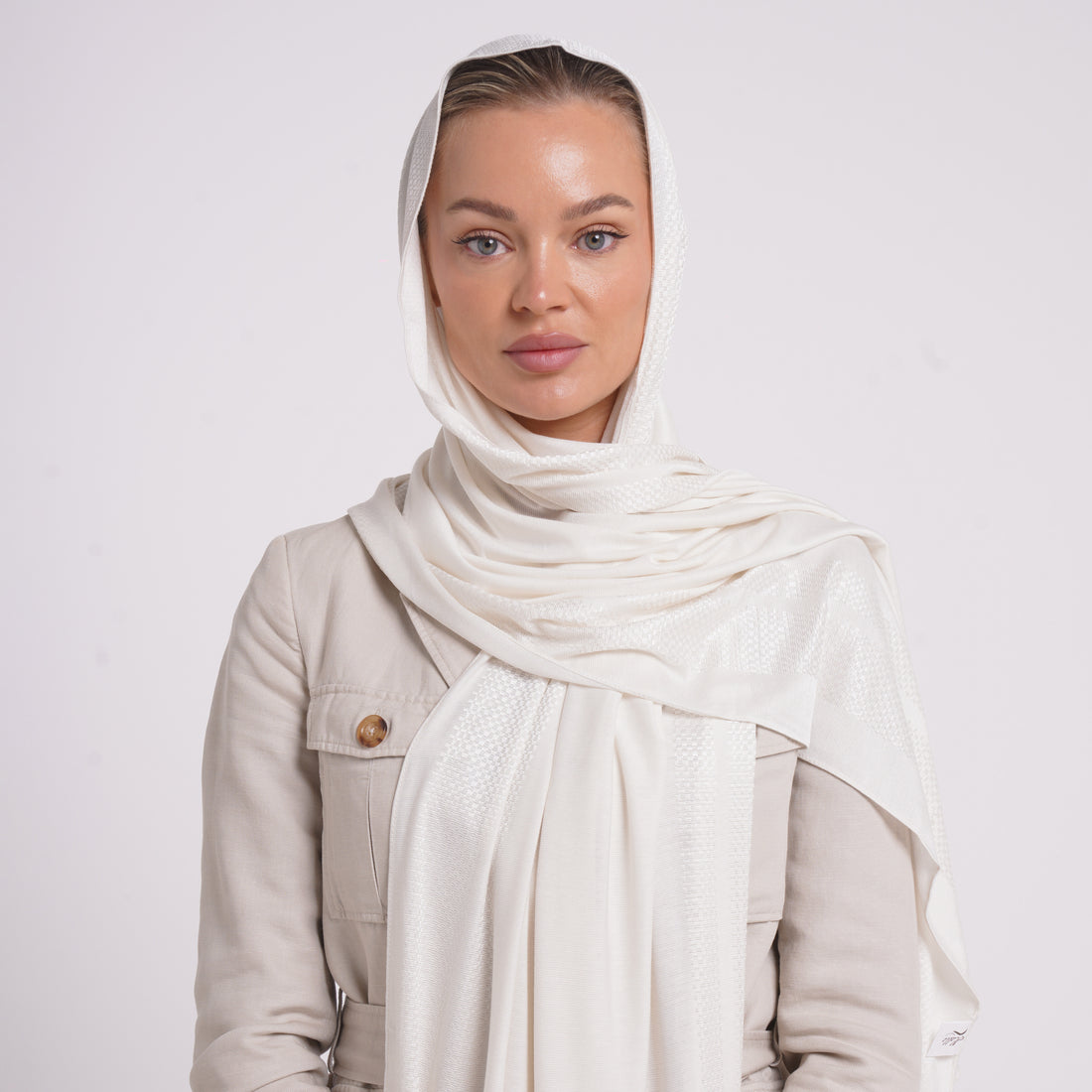 Hijab Jackard - Ivory