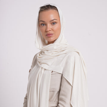 Hijab Jackard - Ivory