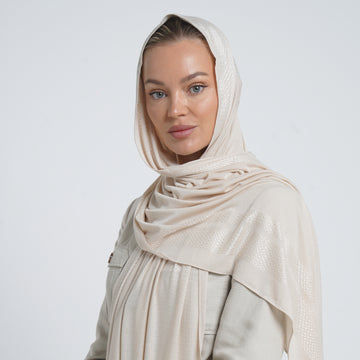 Hijab Jackard - Beige