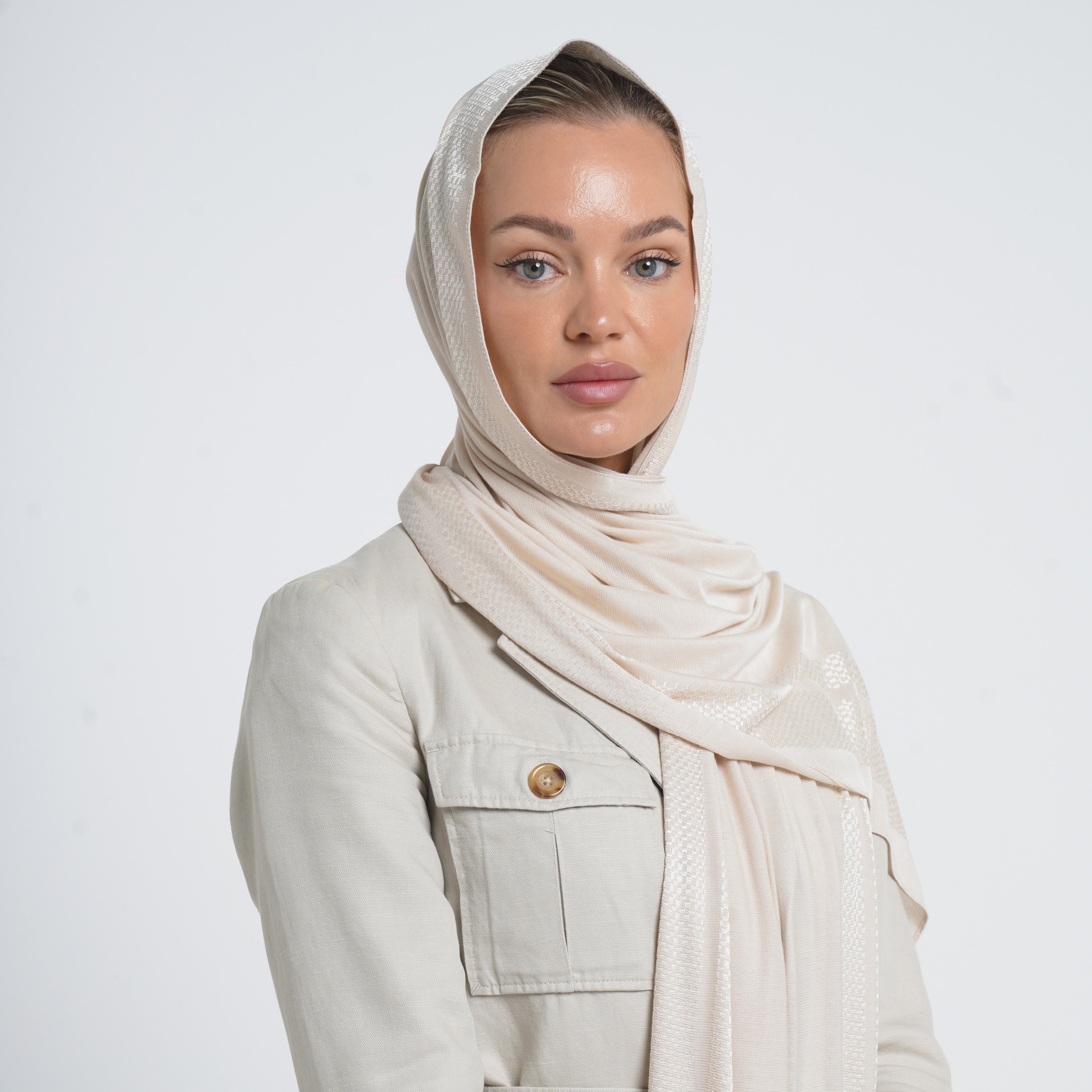 Hijab Jackard - Beige