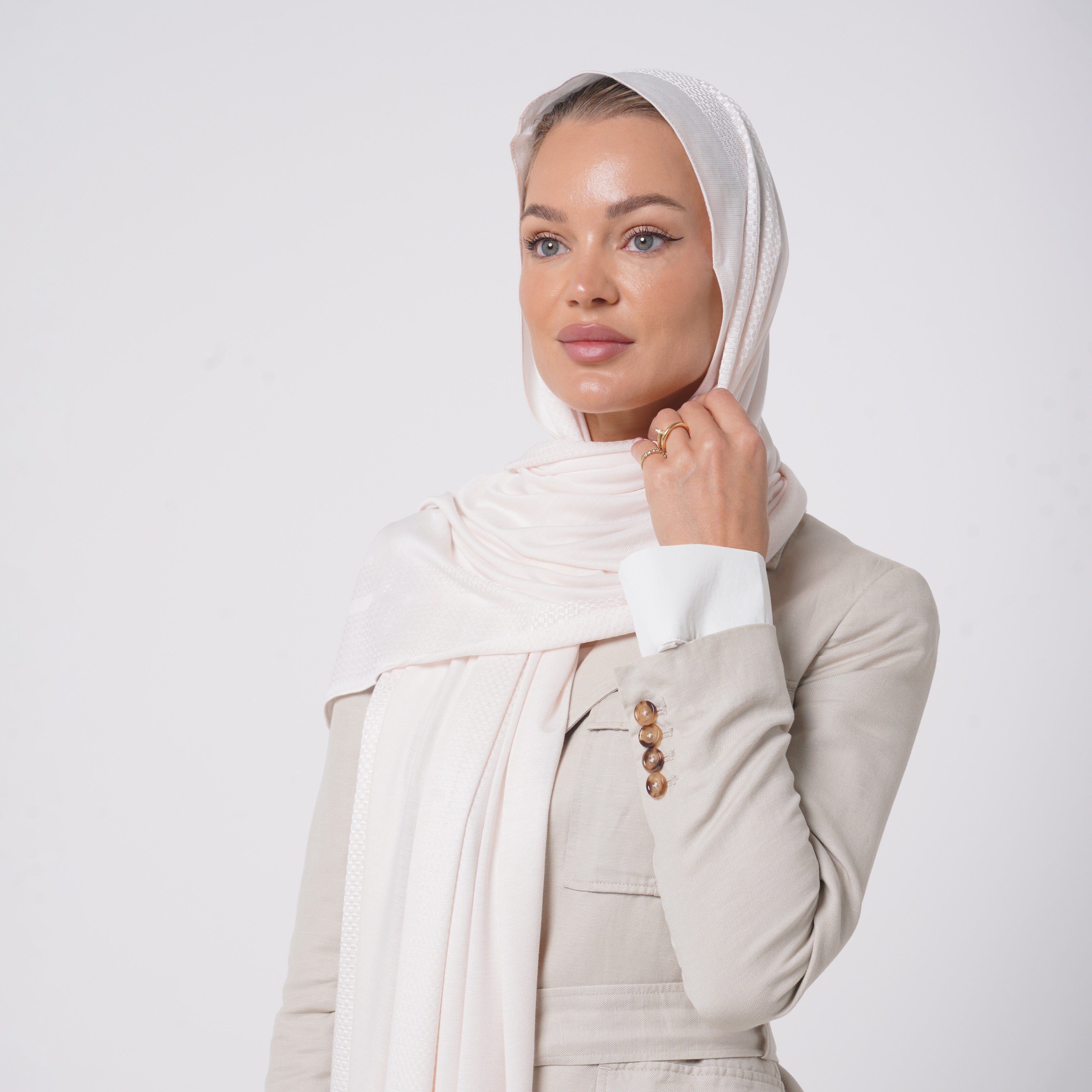 Hijab Jackard - Soft Pink