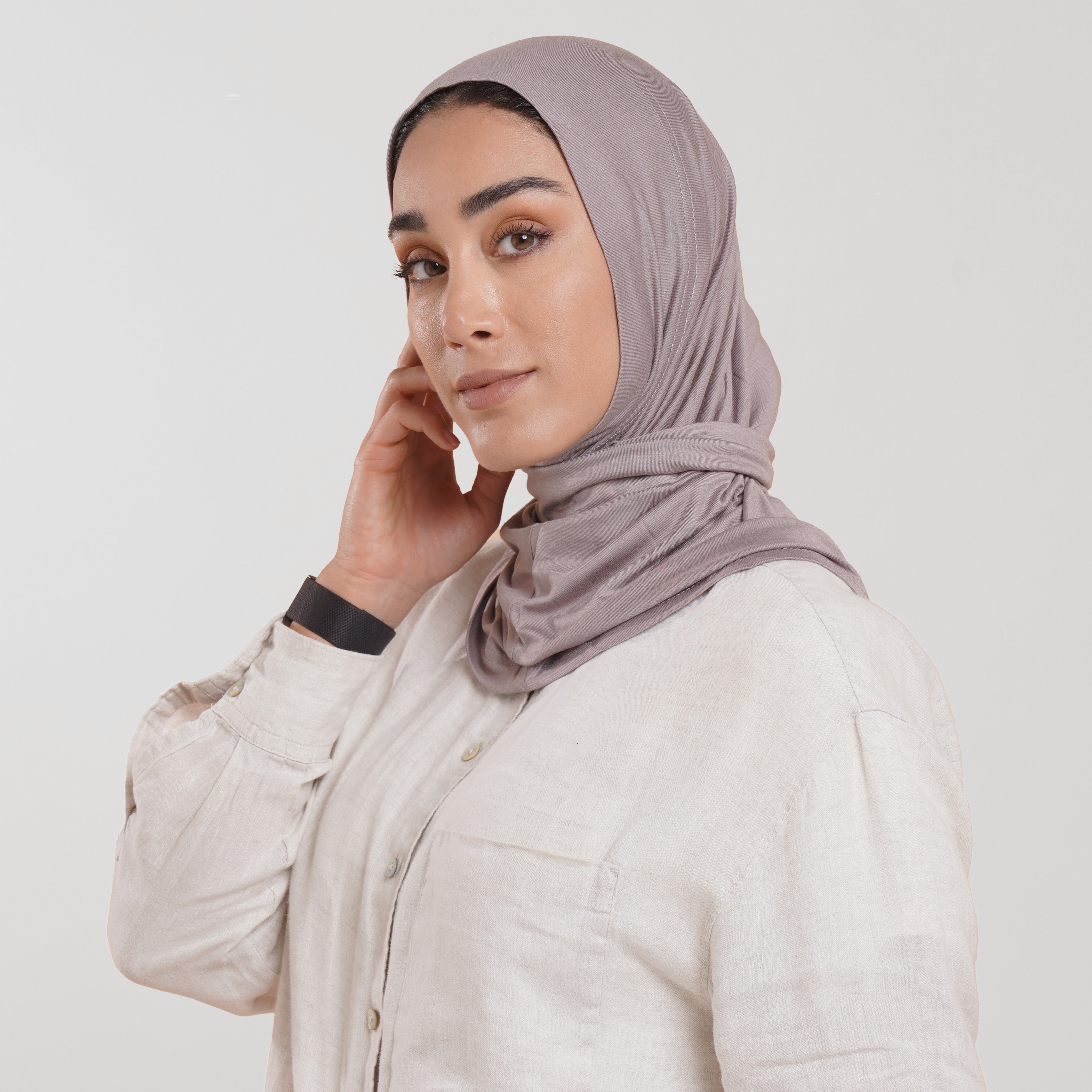 Easy wear Hijab (Tabaki) - Warm Dusty Taupe