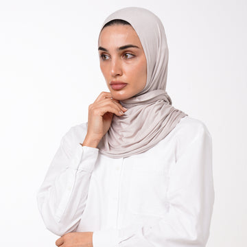 Double Stretch Chiffon Hijab - Soft Taupe