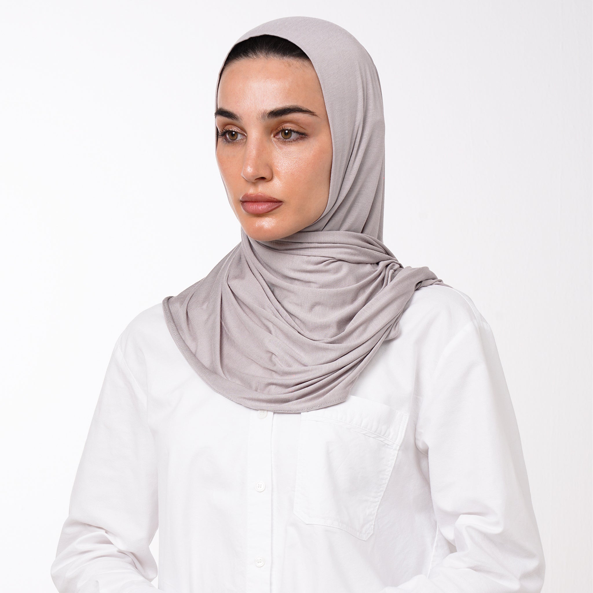 Double Stretch Chiffon Hijab - Dusty Taupe