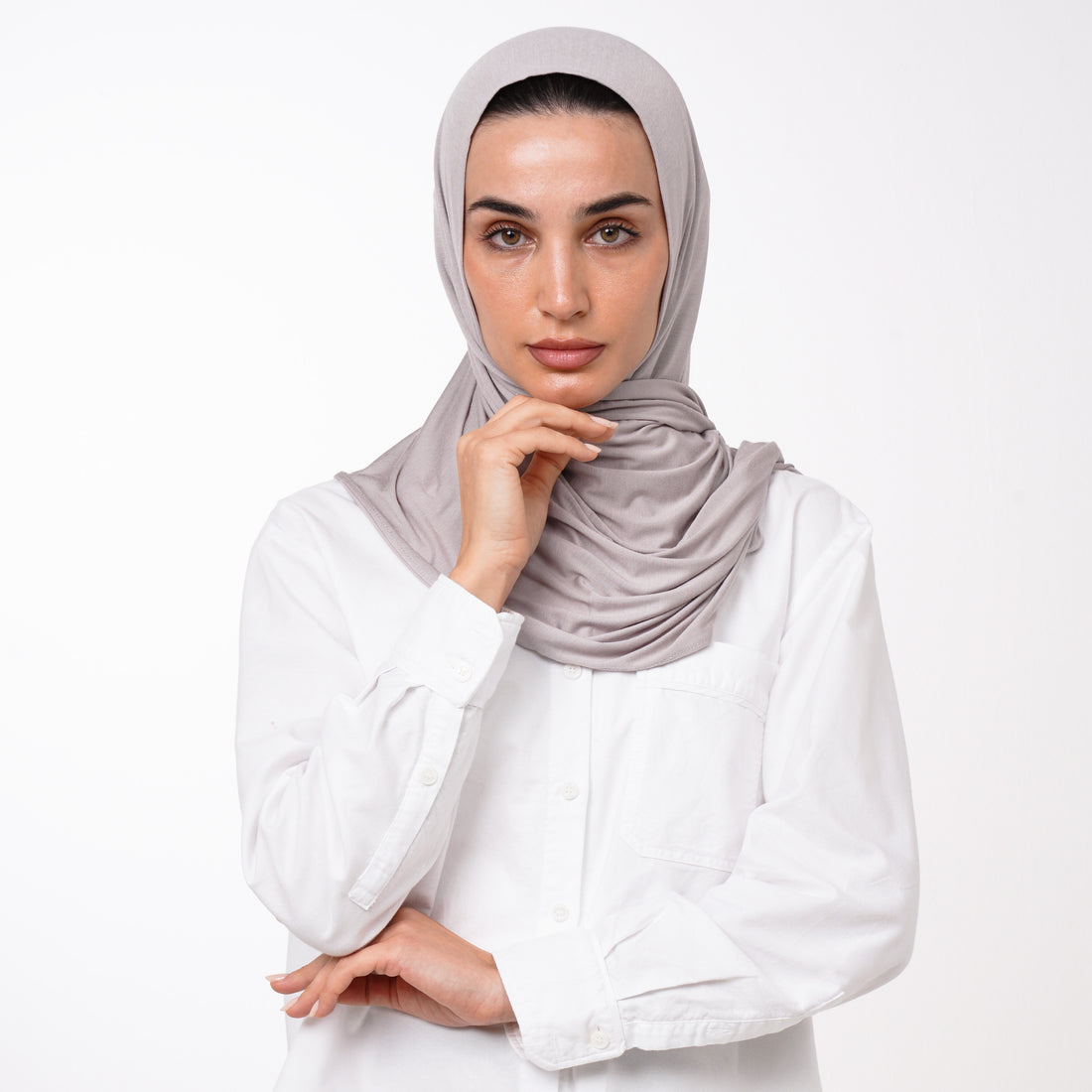 Double Stretch Chiffon Hijab - Dusty Taupe