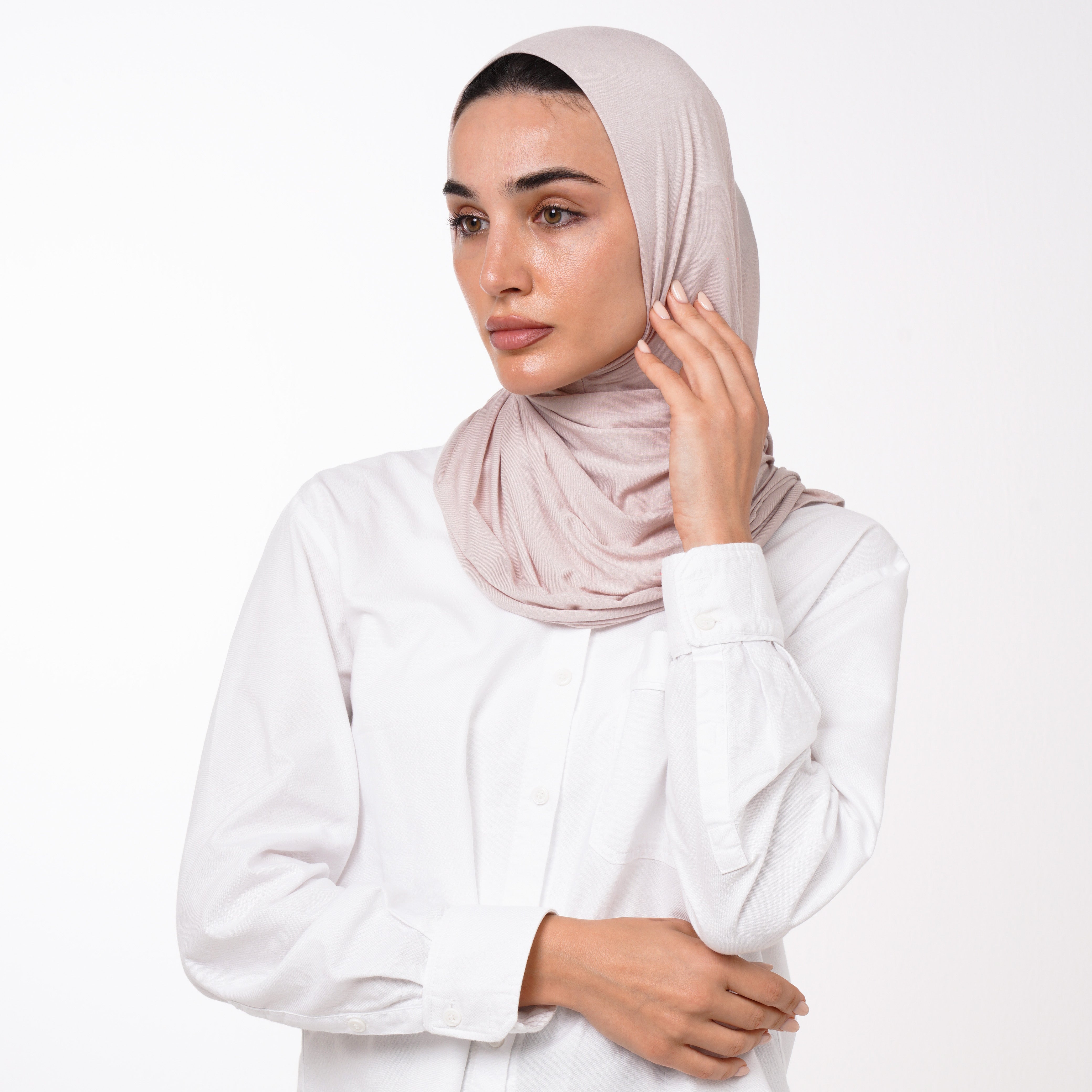 Cotton Malmal Folded Hijab - Blush Pink