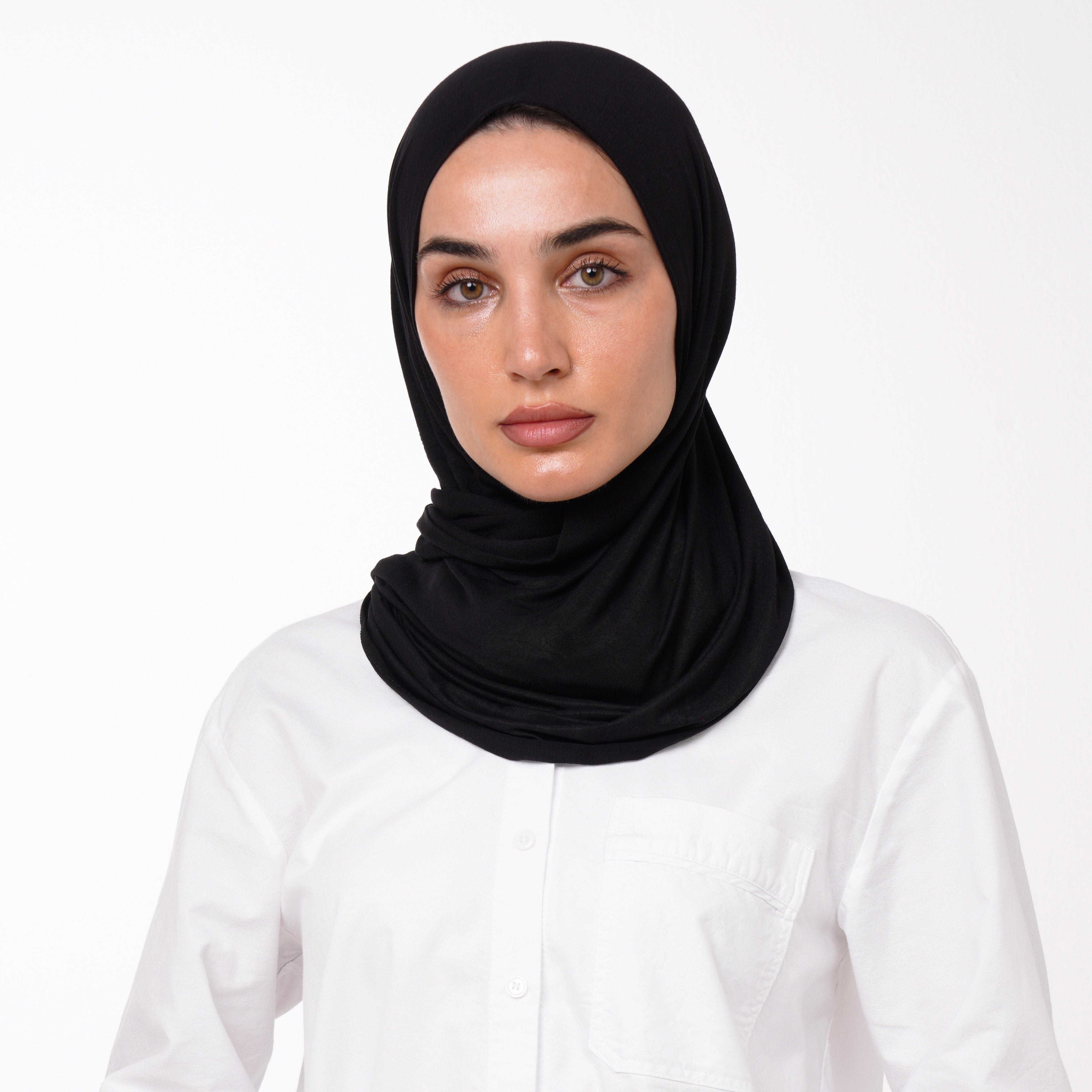 Double Stretch Chiffon Hijab - Black
