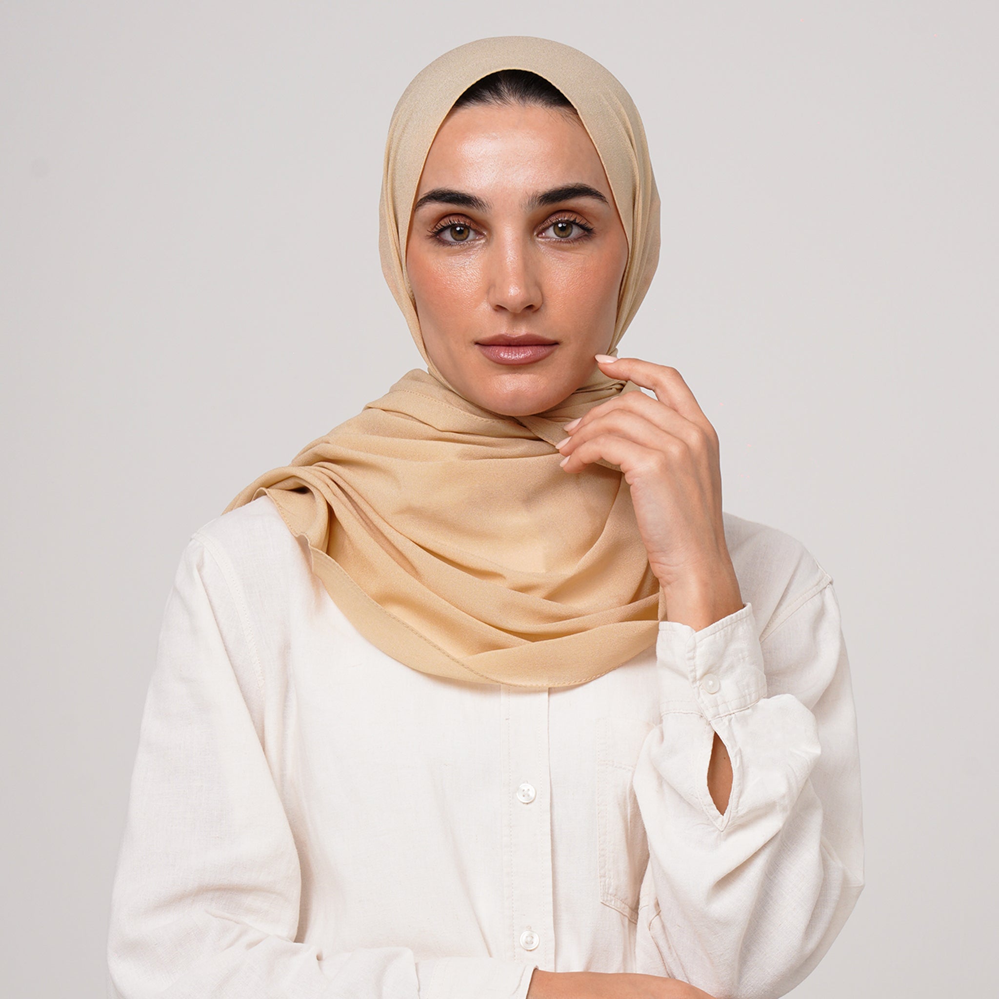 Premium Chiffon Hijab -Sand