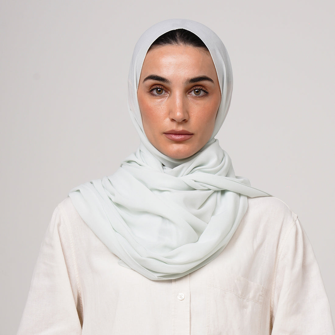 Premium Chiffon Hijab -Mint Green