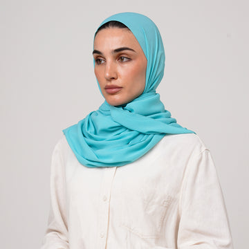 Premium Chiffon Hijab -Turquoise