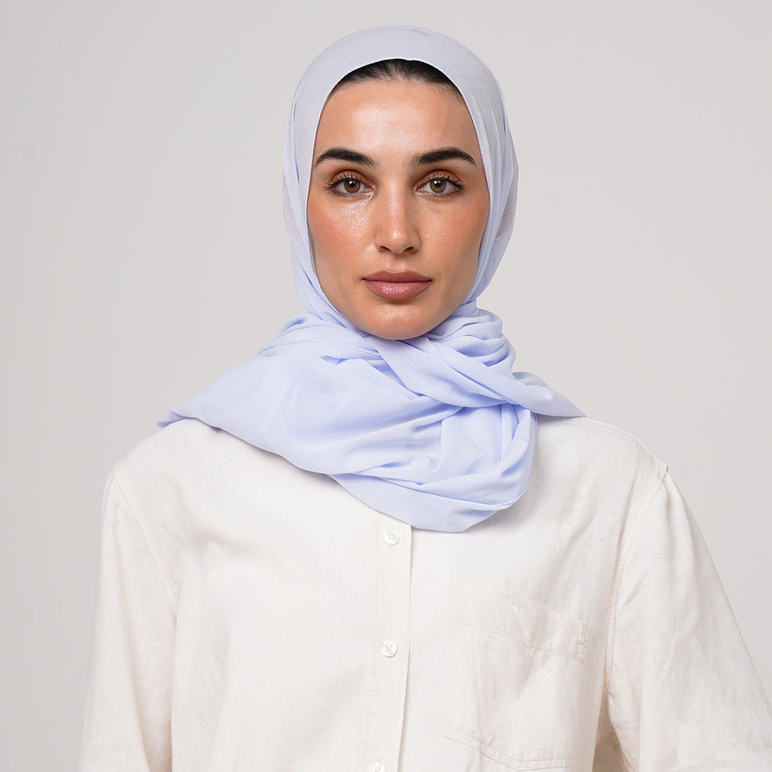 Premium Chiffon Hijab -Lavender Blue