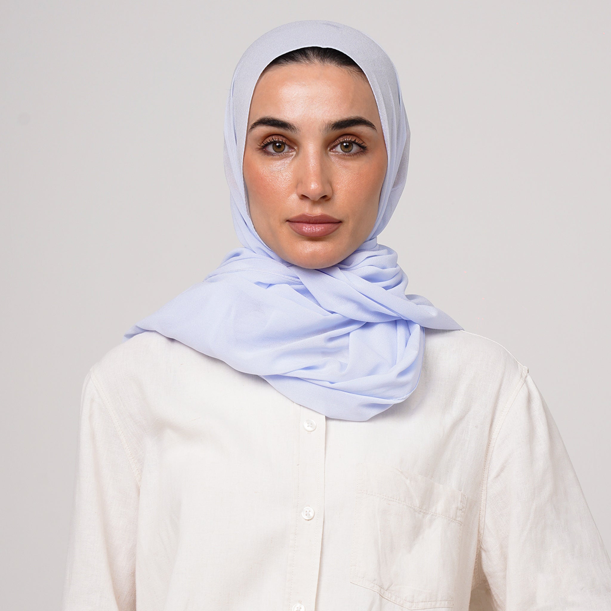 Premium Chiffon Hijab -Lavender Blue