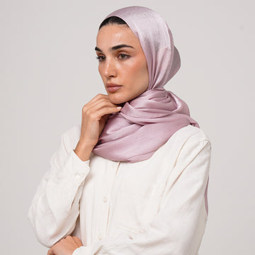 Shiny Satin Hijab - Dusty Rose