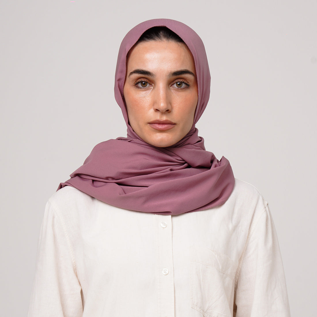 Soft Cotton lycra Hijab - Dusty Rose