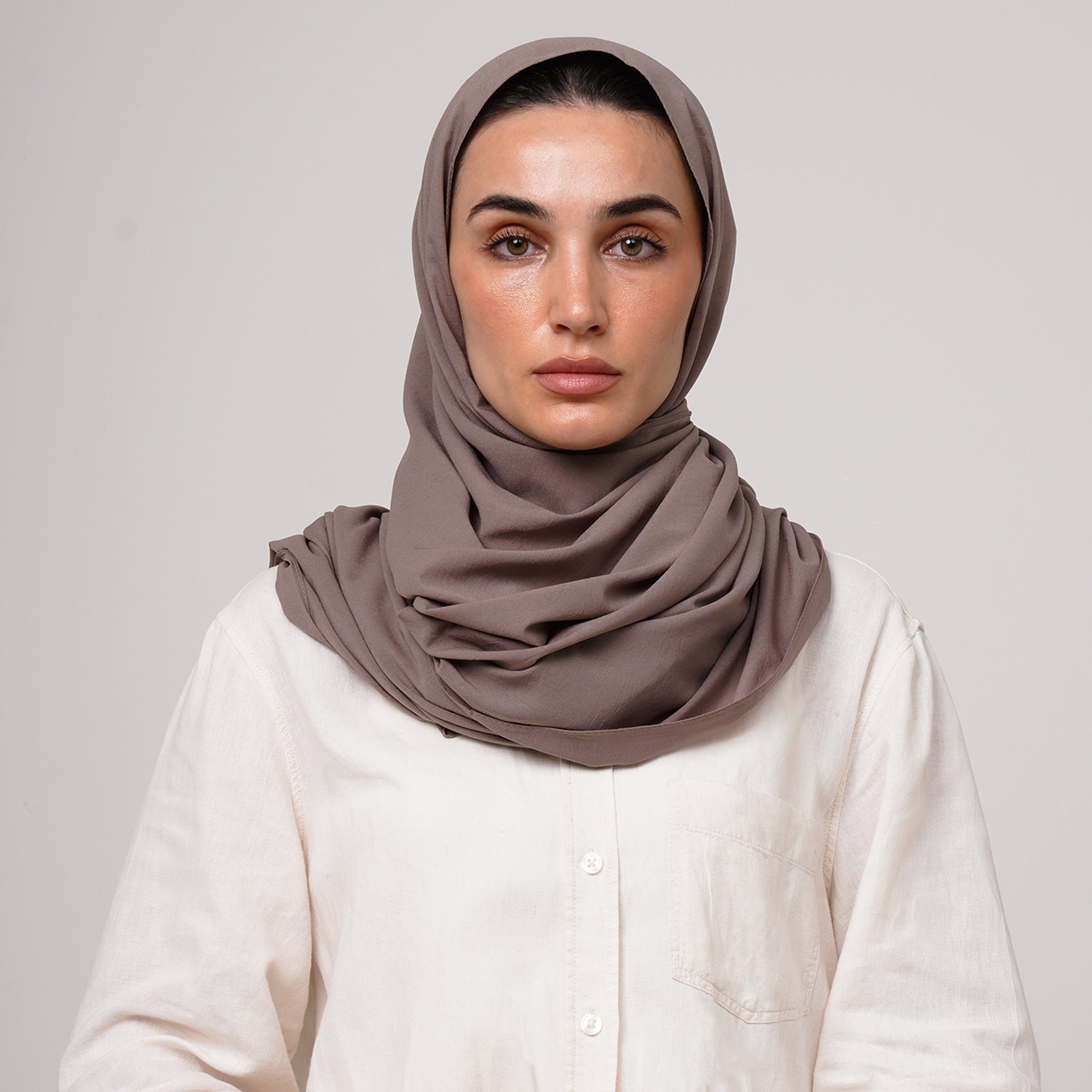 Soft Cotton lycra Hijab - Mocha Brown
