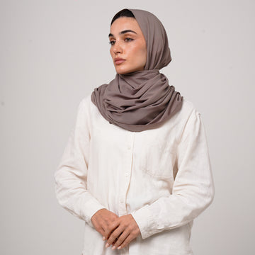 Soft Cotton lycra Hijab - Mocha Brown