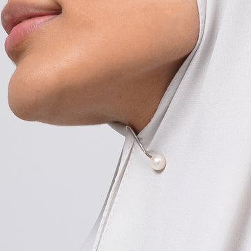 Turkish Pin Clip - Classic Pearl White