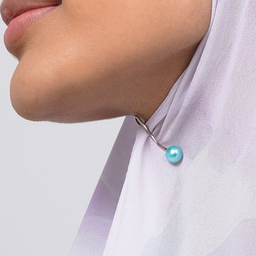 Turkish Pin Clip - Aqua Turquoise