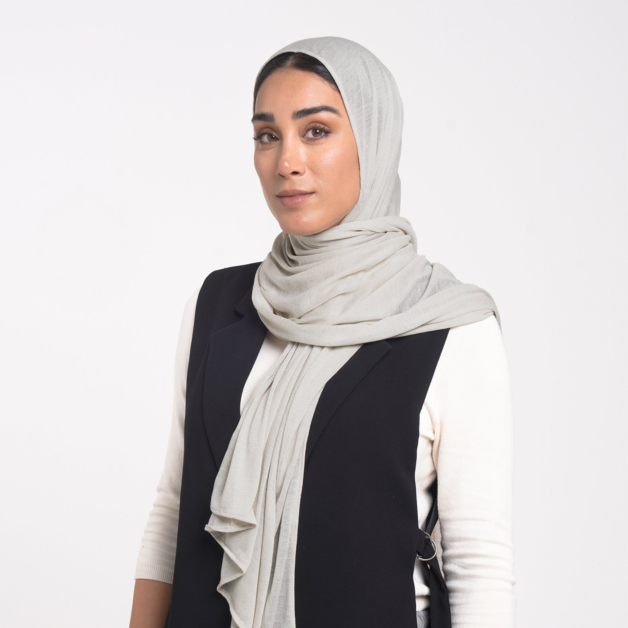 Turkish Cotton Hijab - Muted Sage Grayc