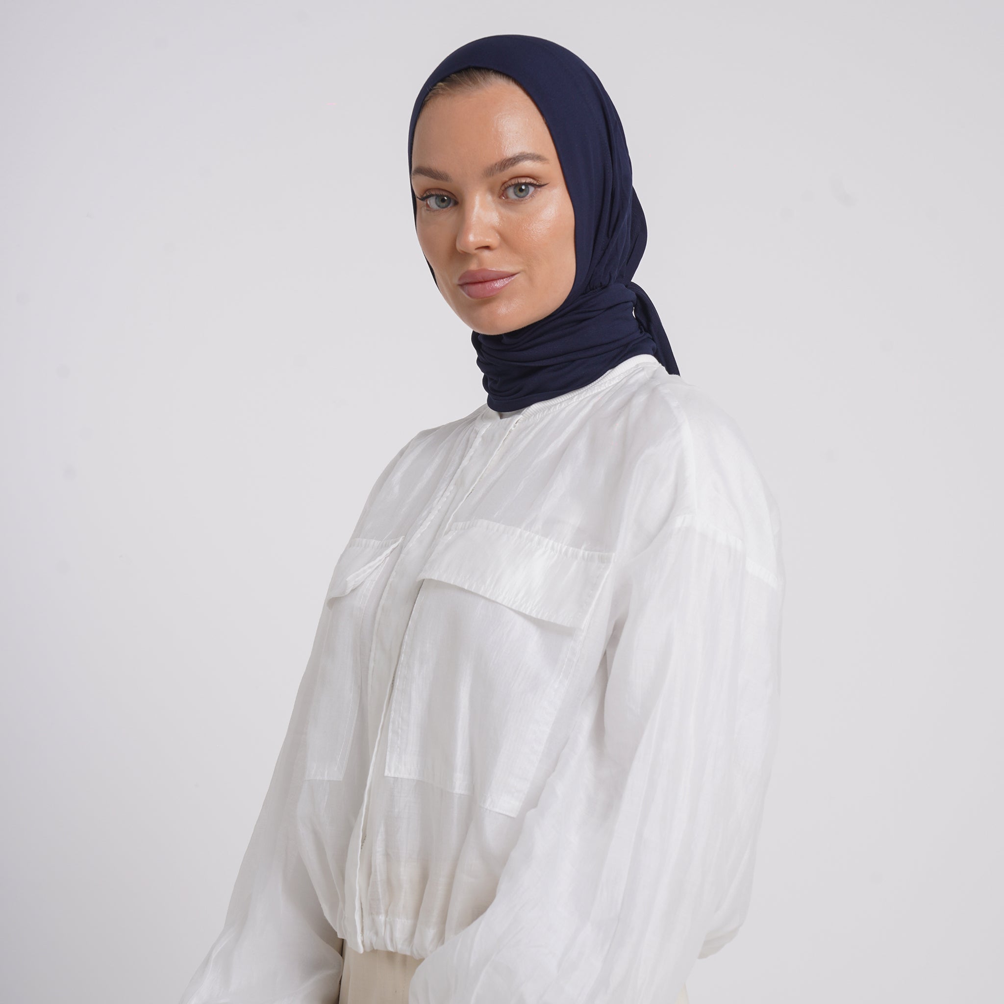 Viscose Yara Hijab - Deep Navy Blue