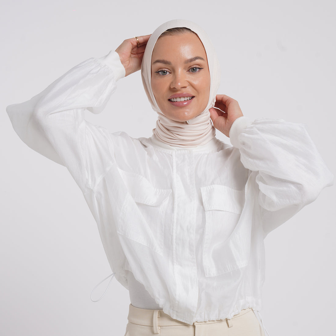 Viscose Yara Hijab - Warm Ivory Cream