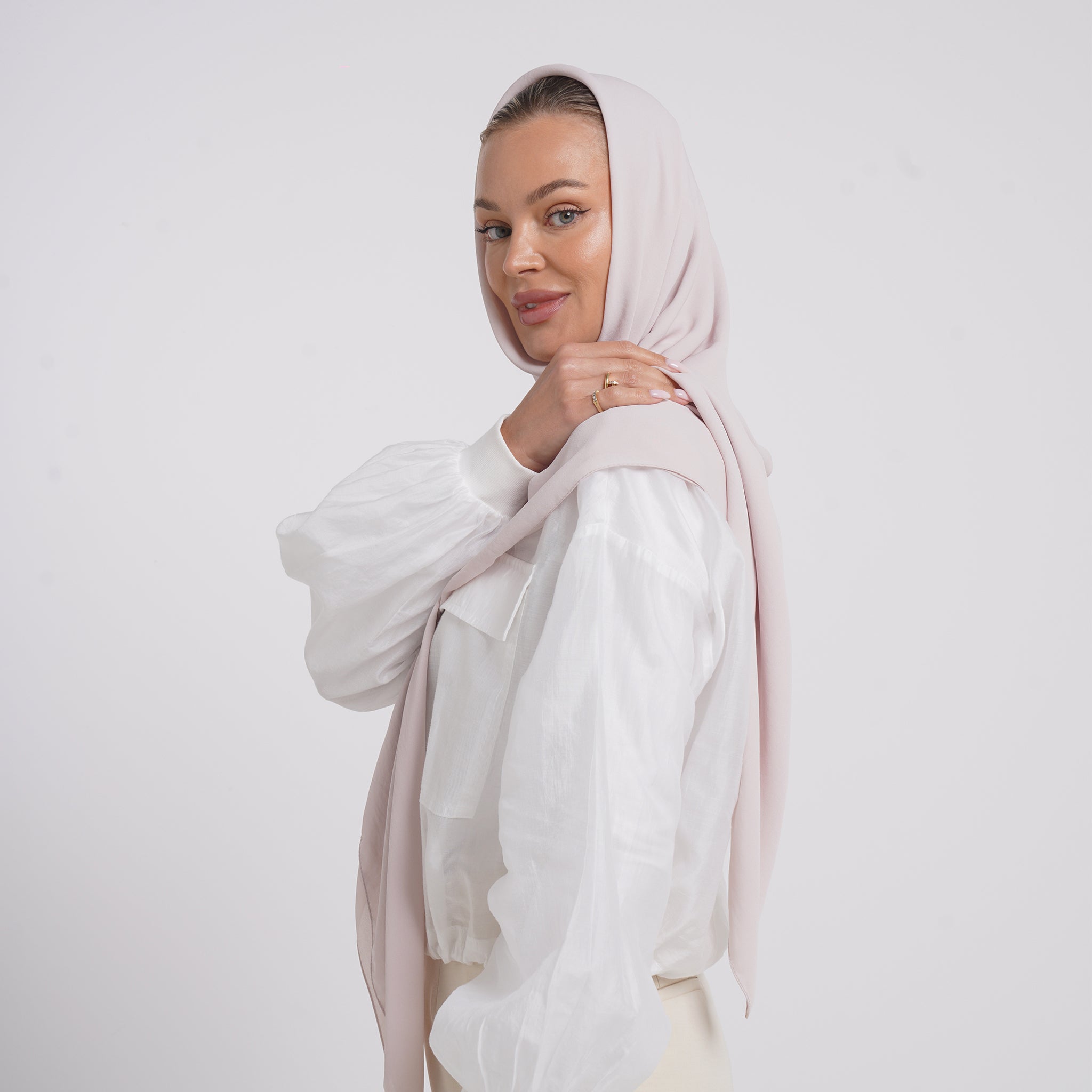 Crepe Cotton hijab -  Dusty Rose