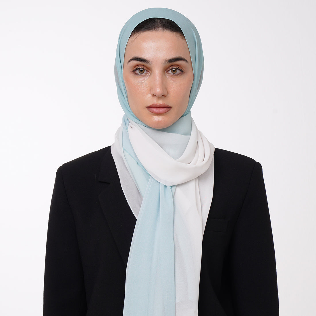 Ombre Crepe Hijab - Ice Mint
