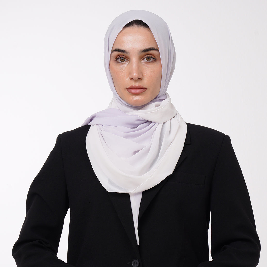 Ombre Crepe Hijab - Soft Lilac Mist