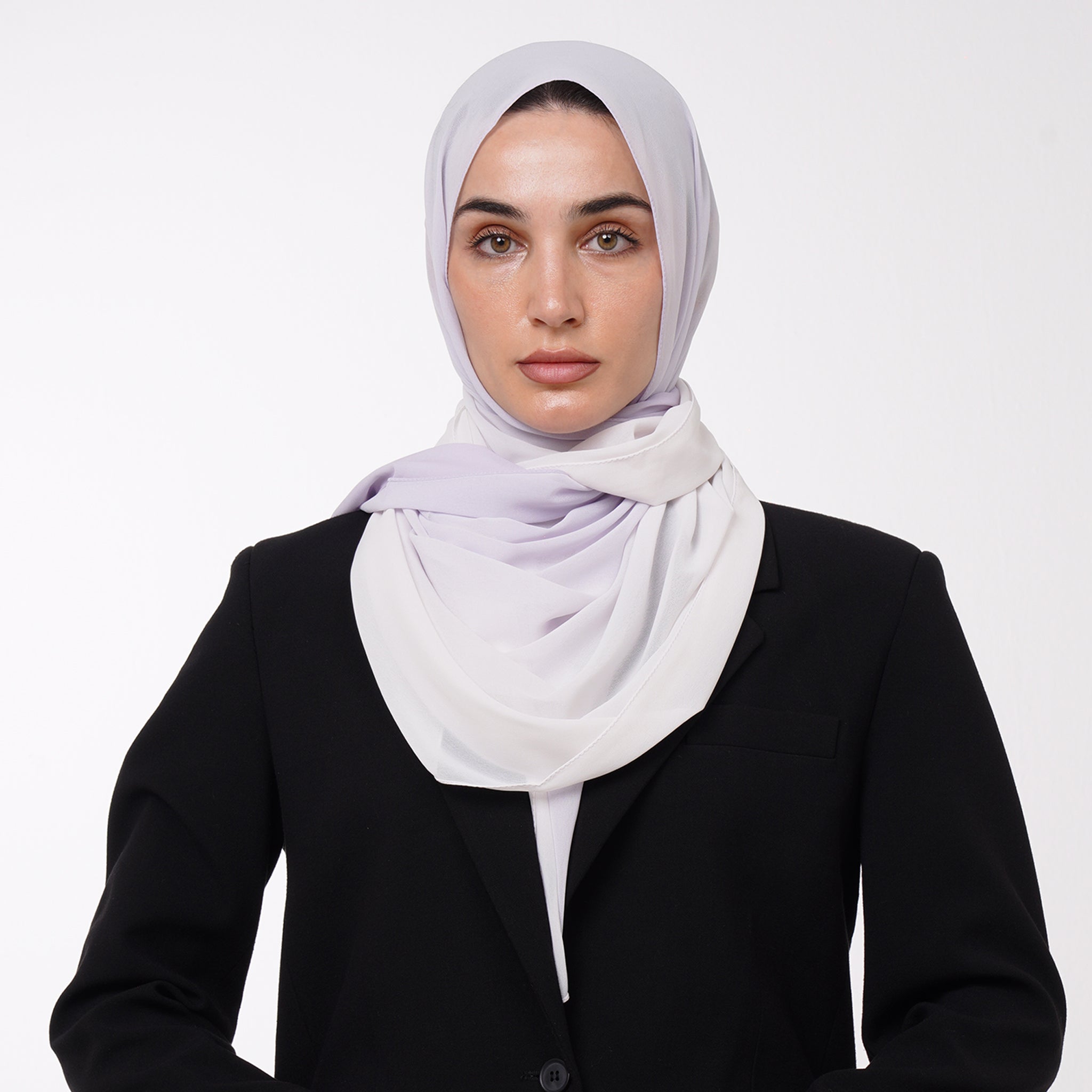 Ombre Crepe Hijab - Soft Lilac Mist