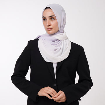 Ombre Crepe Hijab - Soft Lilac Mist