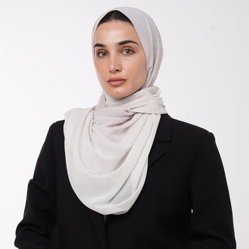 Ombre Crepe Hijab - Pearl Mist