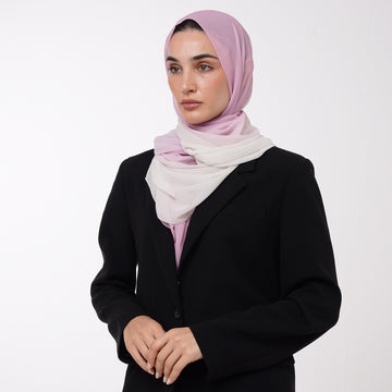 Ombre Crepe Hijab - Rose Pink