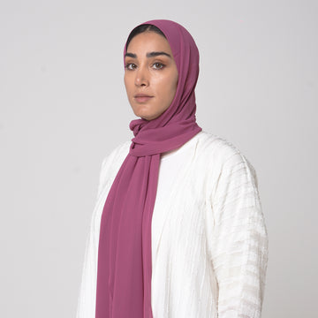 Essential Everyday Chiffon Hijab - Mauve Pink