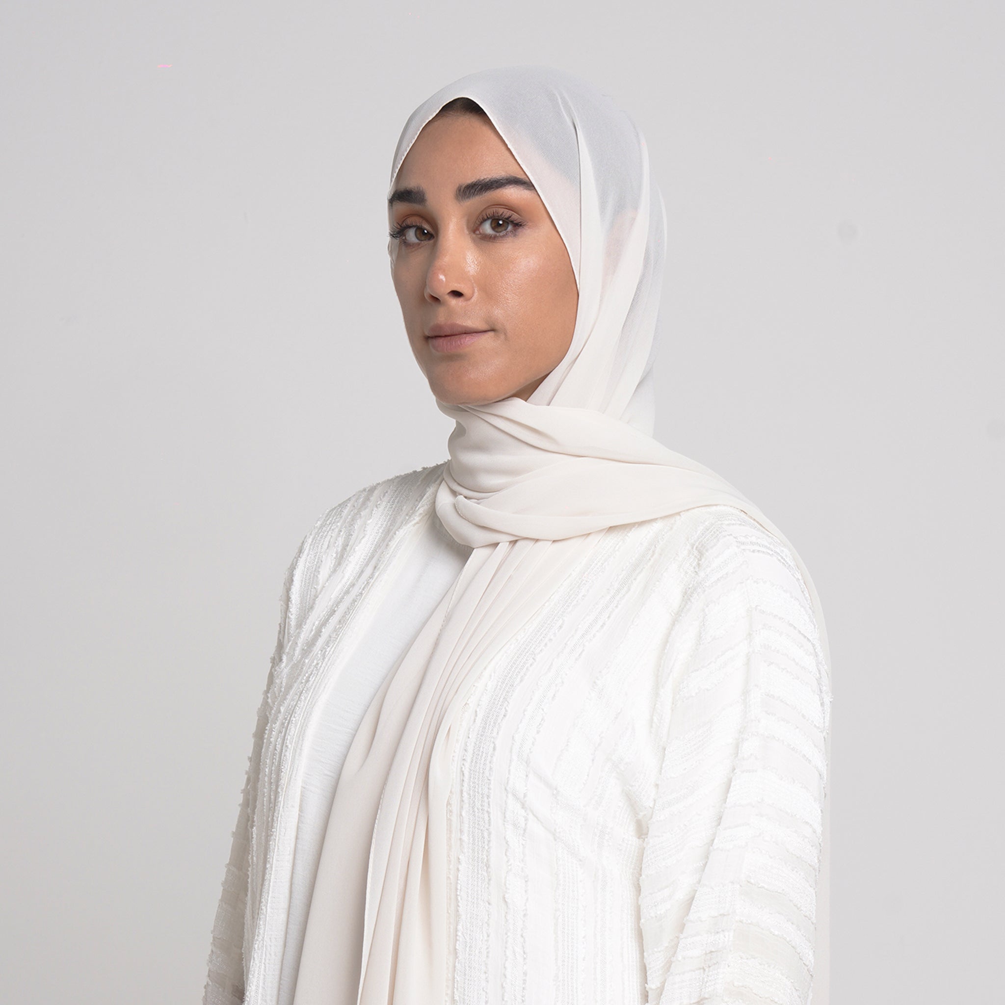 Essential Everyday Chiffon Hijab - Soft Ivory