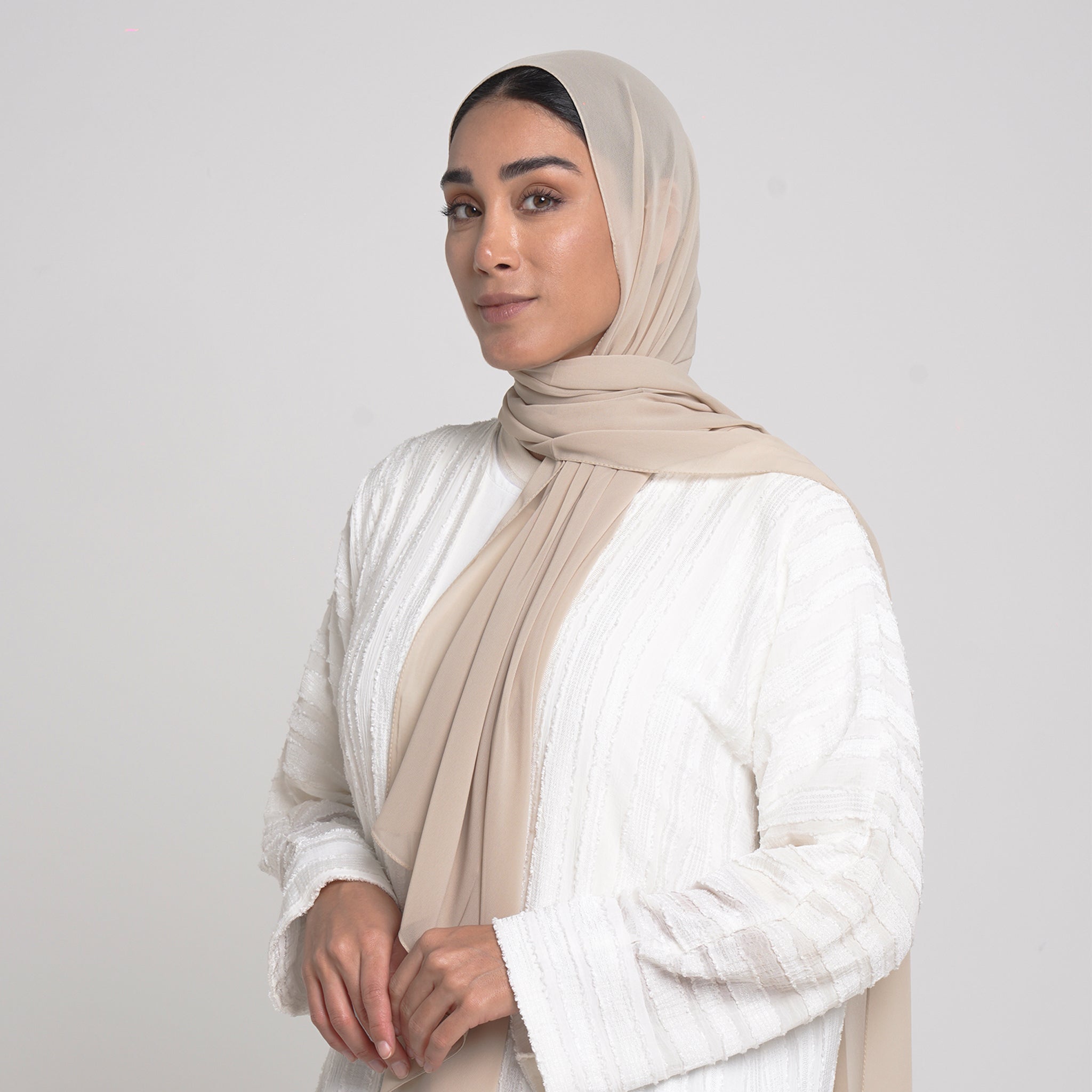 Essential Everyday Chiffon Hijab - Sand Beige