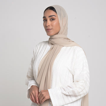 Essential Everyday Chiffon Hijab - Sand Beige