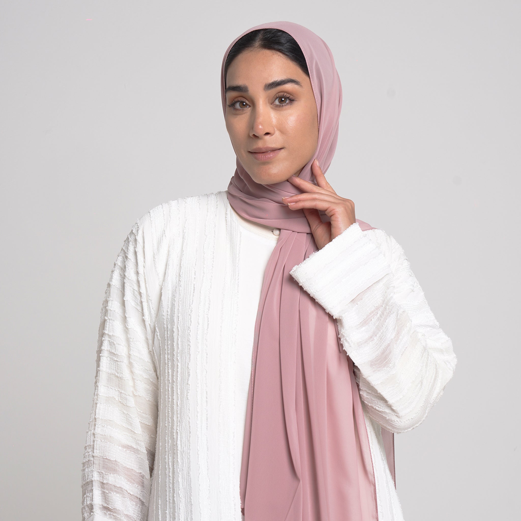 Essential Everyday Chiffon Hijab - Dusty Rose Pink