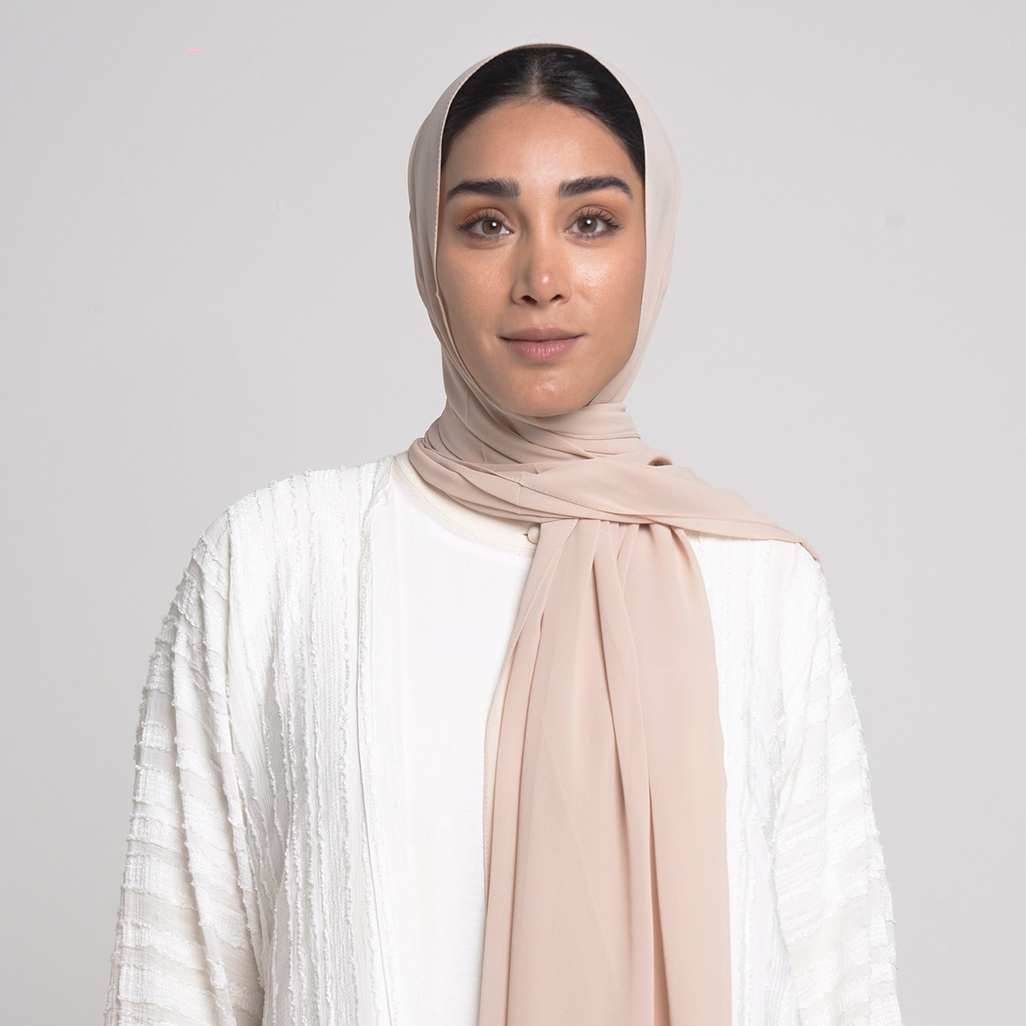 Essential Everyday Chiffon Hijab - Champagne Beige