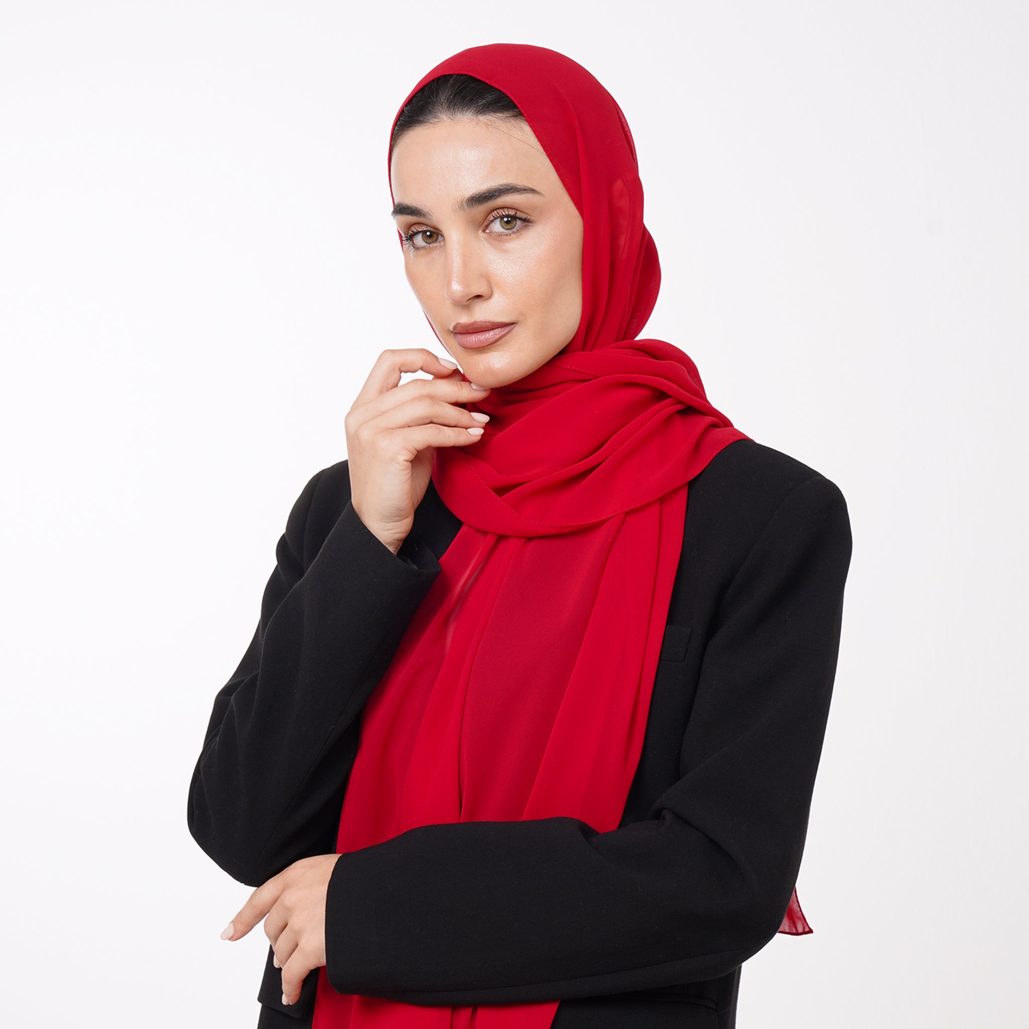 Essential Everyday Chiffon Hijab - Red