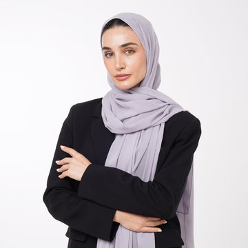 Essential Everyday Chiffon Hijab - Lavender Gray